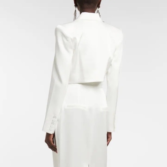 Alex Perry Parker Cropped Satin Crepe Blazer AUS10 - Picture 6 of 9